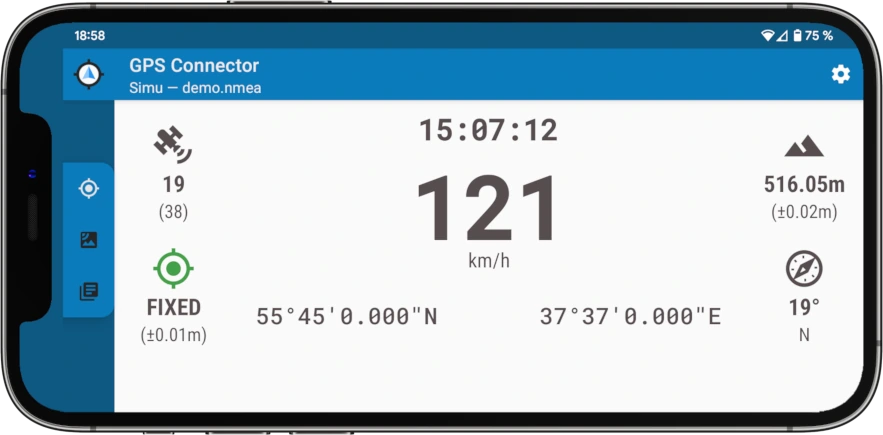 GPS-Connector App (Landscape)